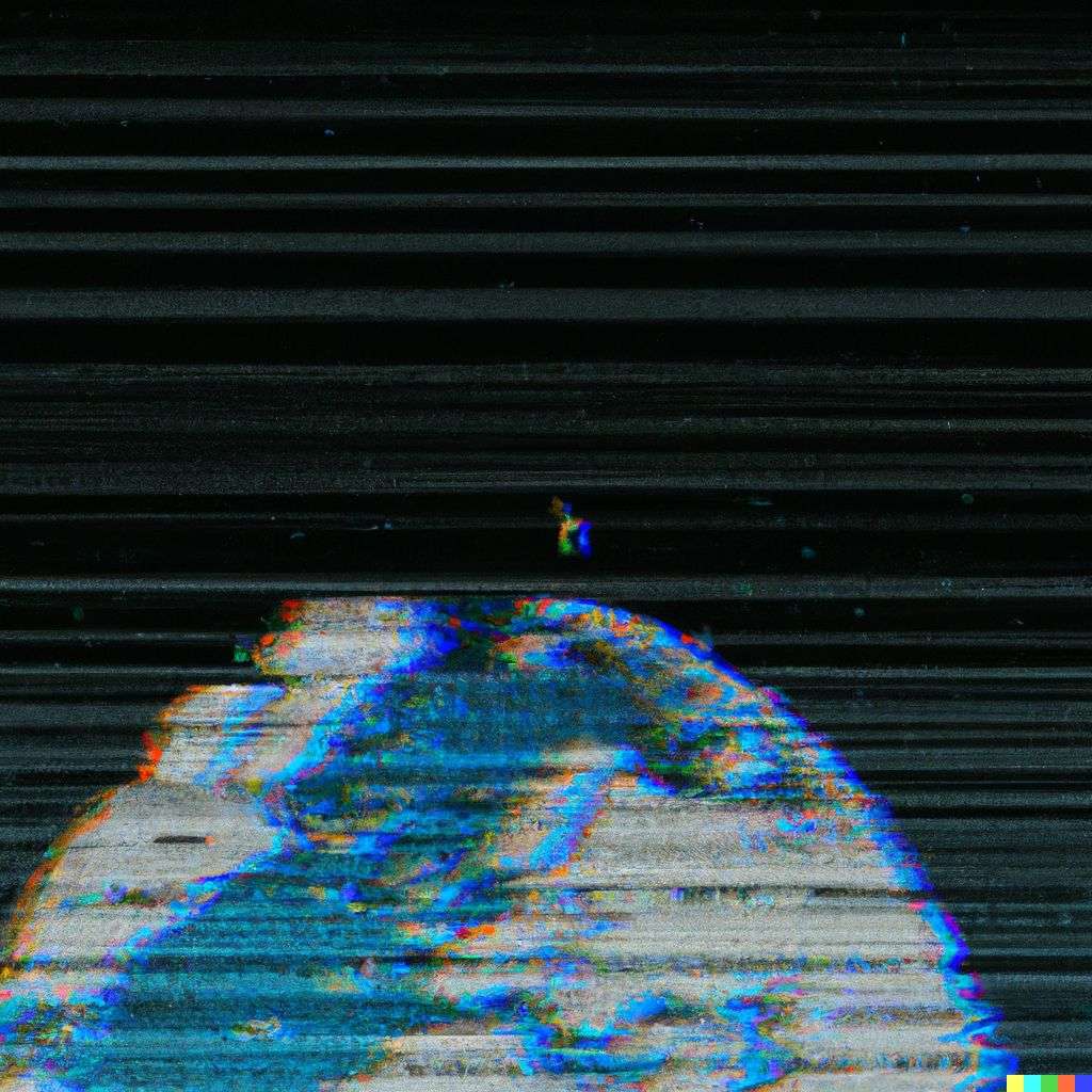 the discovery of gravity, pixel sorting glitch art